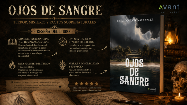 Reseña de Ojos de sangre, novela de terror y misterio sobrenatural de Eduardo Antonaya Valle publicada por Avant Editorial